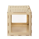 ZUN Wooden Hamster Cage Small Animals House, Acrylic Hutch for Dwarf Hamster, Guinea Pig, Chinchilla, W2181P151889