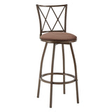 ZUN 2 Piece Bar Stools, Bar Chairs, Brown Bar Stools,Country Style Industrial,Easy to Assemble, with 55148436