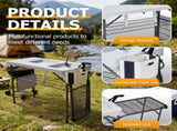42.5" Fish Cleaning Table with Dual Sink, Portable Folding Camping Table with Foldable Extension 38077895
