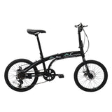 ZUN CamPingSurvivals 20in 150kg High Carbon Steel Foldable Commuter Bicycle Black 55180188