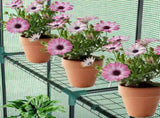 143x143x195cm Black Iron Pipe Steeple With 8 Pieces Grid Flower Stand With Zipper Rolling Door PE 99313984