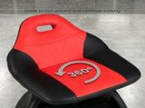 360&deg Swivel Rolling Mechanic Stool with Hollow Cutout Backrest, Under Seat Tool Tray 6 Universal 31051206