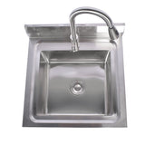 Silver Free Standing Stainless Steel Commercial Sink Utility Sink 23.6 for Restaurant, 66127683
