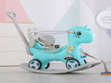 Rocking Horse Toddlers, Balance Bike Ride On Toys with Push Handle, Backrest and Balance Board 44015752
