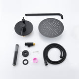 Wall Mounted Round Shower Combo Set with 10" Rain Shower head and Handheld Shower Head Set with W121957633