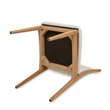 Scandi Upholstered Natural Light Brown Wood Dining Chair, Set of 2, White Pepper Stain Resistant B2719P238261