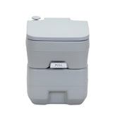 ZUN Portable Toilet With 5.3 Gallon Waste Tank and Carry Bag, Porta Potty for RV Boat Camping, Gray W2181P148123