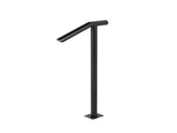441LBS Capacity Single Post Handrail, Black Steel Railing for 1-2 Steps 06523592