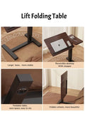 Bedside Table,Folding Overbed Bedside Desk Mobile Rolling Laptop Stand Tilting Overbed Table with W2641P298251
