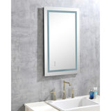 ZUN 48x24 Inch LED Bathroom Mirror with Frontlit and Backlit, Wall Mounted Vanity Mirror with Smart 12765003