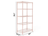5-layer adjustable shelf with adjustable spacing, pin-type deformable structure, adjustable feet, 85764871