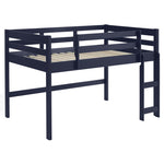 ZUN Navy Blue Twin Loft Bed with Reversible Ladder B062P181276