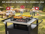 Outdoor Grill Table Cart with Stainless Steel Movable Kitchen Island with Large Storage 21663639