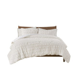 King/Cal King Ruched Fur Down Alternative Comforter Set B03597270
