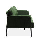 3 Seater Green Polyester Fabric Sofa, Modern Upholstered Sofa, Comfy Small Couches for Small Space W1164P239081
