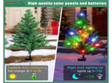 Solar Christmas Tree Outdoor Decor, Waterproof Solar Xmas Decorations Garden Stake Lights, 97560941