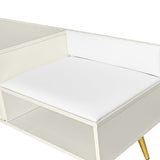 ZUN Modern Shoe Storage Bench with Hidden Storage and Upholstered Cushions for Bedside, Living Room and 12879500