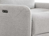 Dublin 30" Swivel Power Recliner Arm Chair Heathered Light Gray Polyester B2719P328581