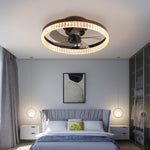 ZUN Ceiling Fans with Lights, Minimalist Ring Led Chandelier Fan with Remote Control Modern Ceiling Lamp W1340121803