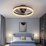 ZUN Ceiling Fans with Lights, Minimalist Ring Led Chandelier Fan with Remote Control Modern Ceiling Lamp W1340121803