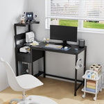 ZUN Computer Desk with Power Outlet & Storage Shelves, Study Writing Table with USB Ports Charging W578P191952