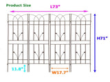 4 Pack Metal Garden Trellis 71" x 17.7" Rustproof Trellis for Climbing Plants Outdoor Flower Support 88492620