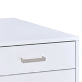 ZUN White High Gloss File Cabinet with 3 Drawers B062P185691