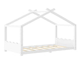 Twin House Floor Bed with Support Slats, Solid Wood House Bed Frame for Kids, No Box Spring Needed W1580P387835