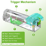 4Pcs Humane Live Mouse Trap Reusable Rat Rodent Trap Catch Release Cage Safe for Family Children 99342891