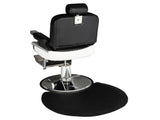 3x2x1/2" Beauty Salon Semicircle Anti-fatigue Salon Mat Black 99799260