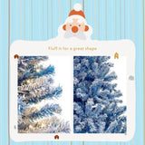 ZUN 6FT Pre-Lit Hinged Artificial Fir ChristmasTree, Xmas Snow Flocked Artificial Holiday Christmas PX292921AAM