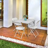 ZUN 10pcs Injection Molding Classic Garden Plastic Folding Chair White 18735770