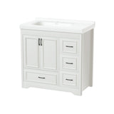 Cabinet Without Basin, 36-Inch Bathroom Cabinet, Bathroom Sink Cabinet with 2 Closing Doors and 4 W1162P207071