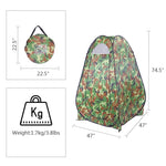 ZUN Pop Up Tent Instant Portable Shower Tent Outdoor Privacy Toilet & Changing Room 60014044