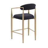 ZUN Modern Boucle Bar Stools Set of 2 Modern Upholstered Bar Height Barstools Vintage High Island Chairs W1567P209545