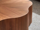 35.43 inch Petal - shaped Design Round Coffee Table,Small Coffee Table with Hidden Drawer for Living W2582P338168