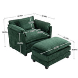 55.32*39.76" Oversized Sofa Indoor,Portable ottoman,Boucle Single Sofa Bed with Wider seat,Double W2715P269753