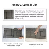 Wood Plastic Composite Deck Tiles Set of 20pcs, Composite Decking Resist Rust, Patio Flooring W2805P205335