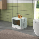 ZUN Fully Enclosed Cat Litter Box/Cat Litter Box 09412178