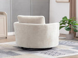 31.9"W Chenille Swivel Accent Barrel Chair and Comfy Round Accent Sofa Chair for Living Room, 360 W3118P447611