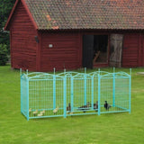 ZUN Dog Playpen Indoor 32 inch 8 Panels Metal Dog Pen Pet Dog Fence Outdoor Exercise Pen with Doors, W368P234003