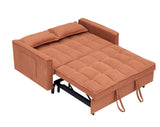 Folding sofa bed, adjustable back, access sofa, recliner, single bed, orange W1658P176549