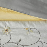 Embroidered 7 Piece Comforter Set Yellow Queen B03596980