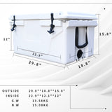 White outdoor Camping Picnic Fishing portable cooler 65QT Portable Insulated Cooler Box W136458178
