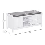 Shoe Bench with Storage Cabinets Brown 70458452
