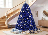 7 FT Black Pre-Lit Christmas Tree with Purple LED Lights, 1096 Branch Tips, Gothic Halloween Holiday 20654509