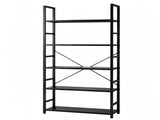 62"x 24" Freestanding Bookshelf 5 Tier Bookcase Open Display Storage Shelf with Metal Frame, Black 51635985