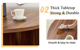 Versatile Walnut-Finished MDF Round Coffee Table for Diverse Interior Styles, Blending Modern W3226P278925