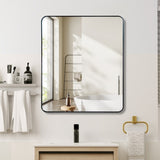 Black 30 "x36" Rectangular Bathroom Wall Mirror W2203P310395