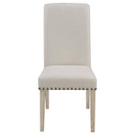 ZUN Beige and Pine Upholstered Parsons Dining Chair B062P153699